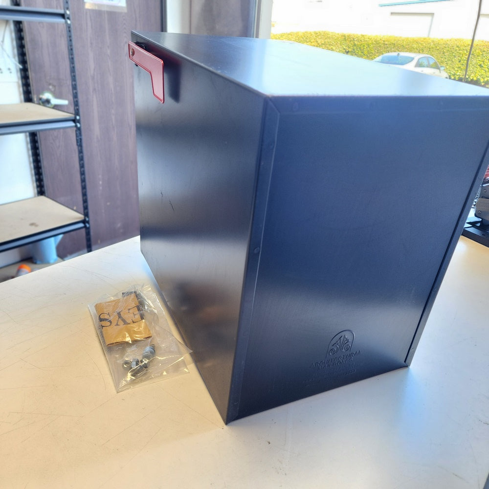 Oasis Classic Black, Extra Large, Steel, Locking, Post Mount Parcel Mailbox with High Security Reinforced Lock (6200B-10) Oasis Classic Black, Extra Large, Steel, Locking, Post Mount Parcel Mailbox with High Security Reinforced Lock (6200B-10)